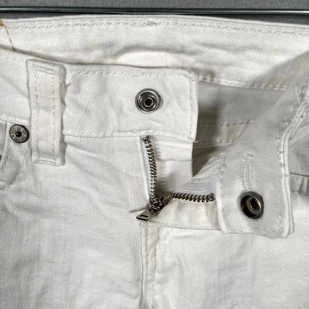 True‎ Religion Stella Jeans Girls 10 White Denim Cotton Light Wash Straight Leg